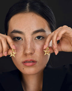 Tinted Star Statement Ear Studs - Theloomart