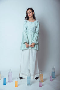 Pleated Mint Top - Theloomart